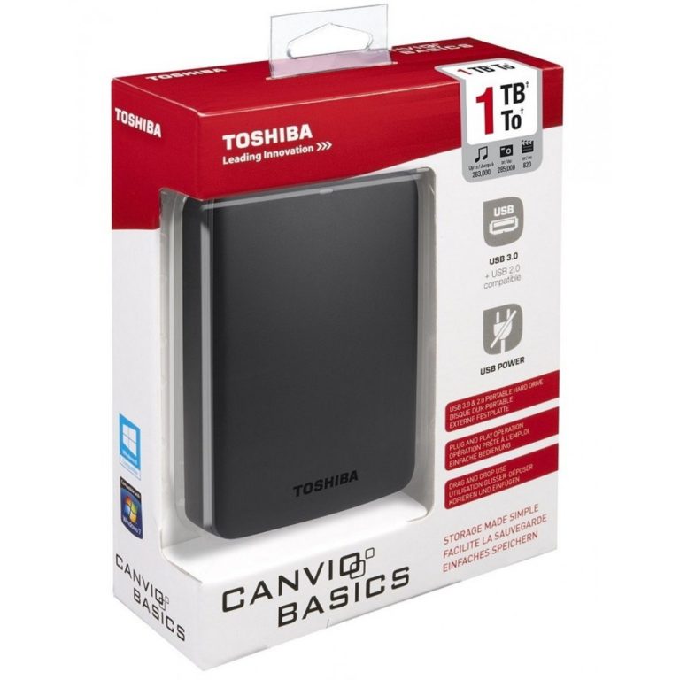 Toshiba Canvio Basics 1TB 2.5 inch USB 3.2 Black main image 1